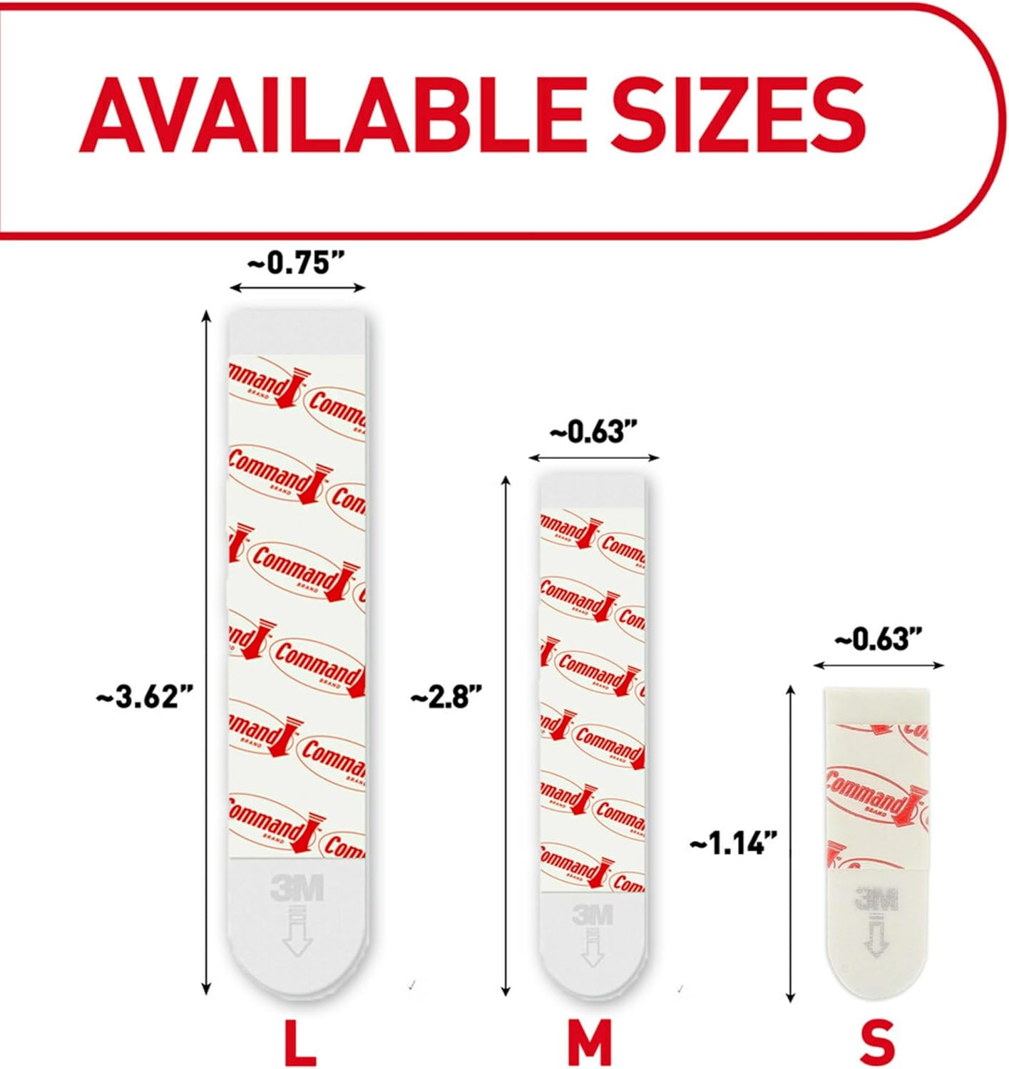 Command Indoor Small Replacement Strips. 64 Strips. Damage-Free Wall Hanging. Re-Hang Small Hooks for Home and Wall Decor. Holds up to 1 lb. White Adhesive - Image 9