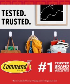Alternative view of Command Broom Grippers. 2 Hangers and 4 Strips. Damage-Free Mop and Broom Holder Wall Mount. Household Cleaning Tool Organizer for Kitchen. Laundry Room. Closet. Holds up to 4 lb